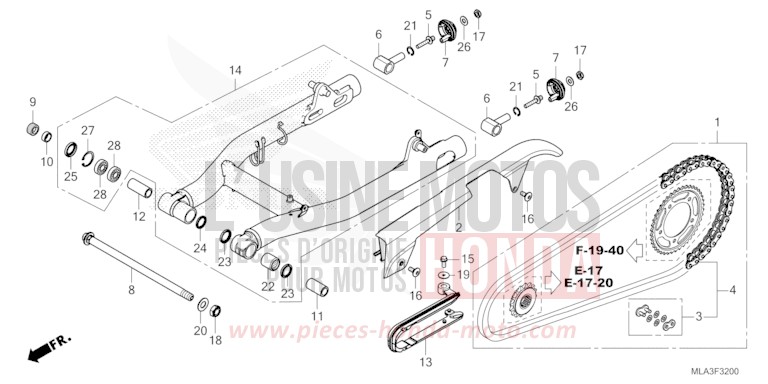 SCHWINGE von CMX 1100 "Rebel" GUNMETAL BLACK METLLIC (NHC52) von 2022